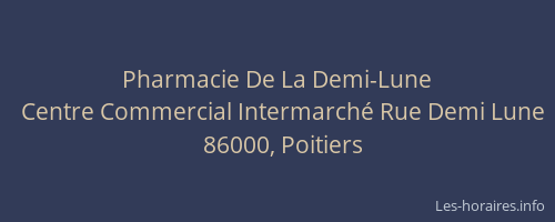 Pharmacie De La Demi-Lune