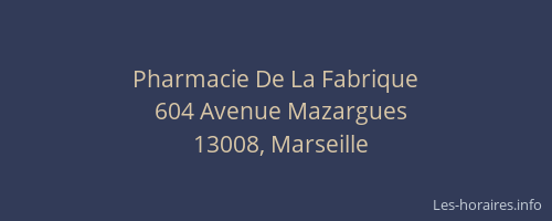 Pharmacie De La Fabrique