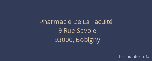 Pharmacie De La Faculté
