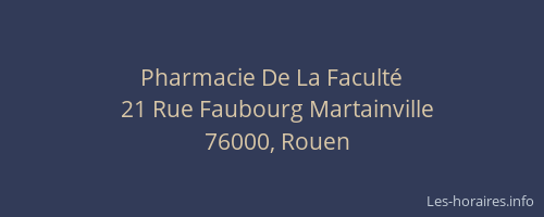 Pharmacie De La Faculté