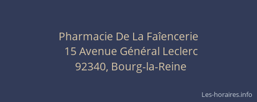 Pharmacie De La Faîencerie