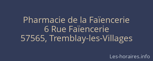 Pharmacie de la Faïencerie