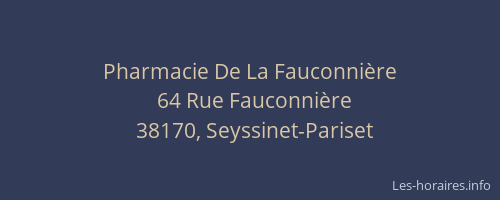 Pharmacie De La Fauconnière