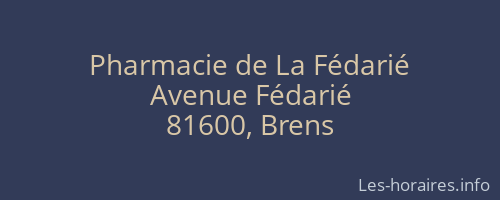 Pharmacie de La Fédarié