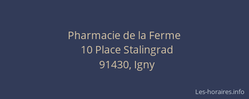 Pharmacie de la Ferme