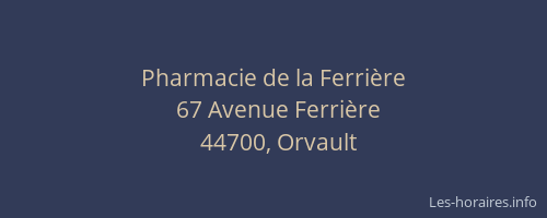 Pharmacie de la Ferrière