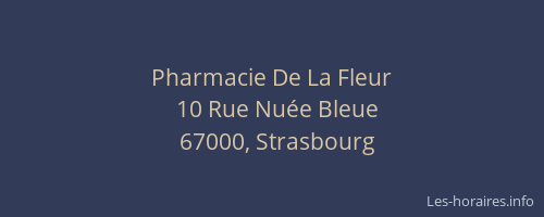 Pharmacie De La Fleur