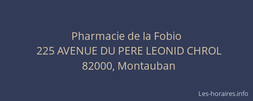 Pharmacie de la Fobio