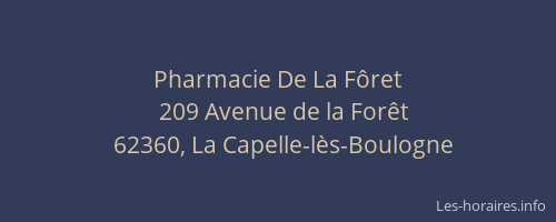 Pharmacie De La Fôret