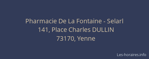 Pharmacie De La Fontaine - Selarl