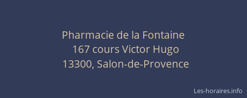 Pharmacie de la Fontaine