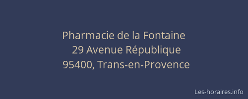 Pharmacie de la Fontaine
