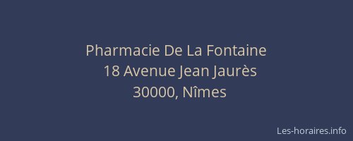 Pharmacie De La Fontaine