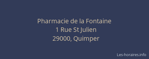 Pharmacie de la Fontaine