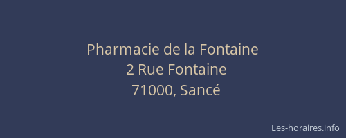 Pharmacie de la Fontaine
