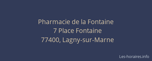 Pharmacie de la Fontaine