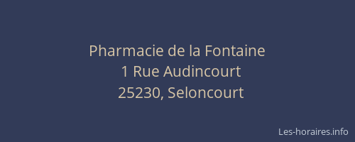 Pharmacie de la Fontaine