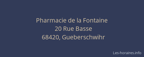 Pharmacie de la Fontaine