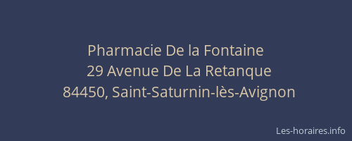 Pharmacie De la Fontaine