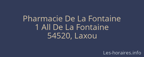 Pharmacie De La Fontaine