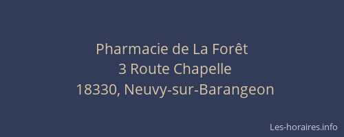 Pharmacie de La Forêt