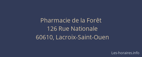 Pharmacie de la Forêt