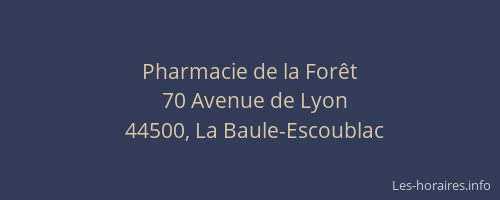 Pharmacie de la Forêt