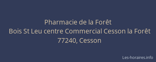 Pharmacie de la Forêt