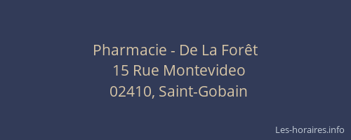 Pharmacie - De La Forêt