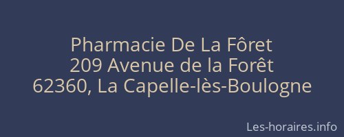 Pharmacie De La Fôret