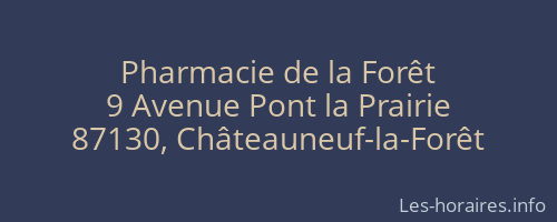Pharmacie de la Forêt