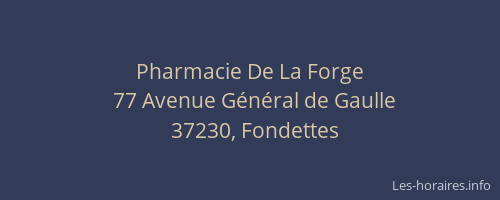 Pharmacie De La Forge