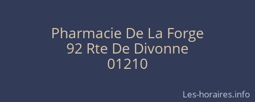 Pharmacie De La Forge