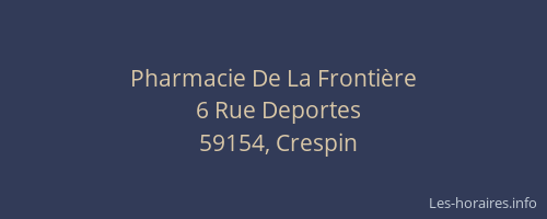 Pharmacie De La Frontière