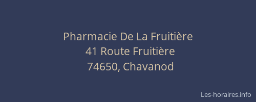 Pharmacie De La Fruitière