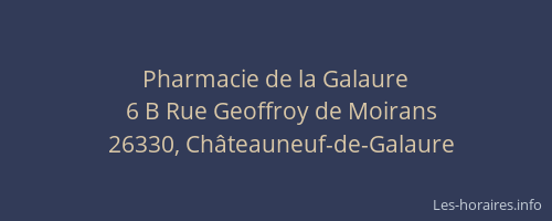 Pharmacie de la Galaure