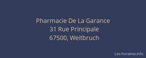 Pharmacie De La Garance