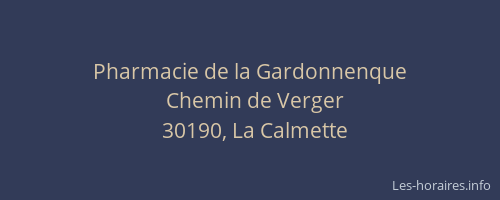 Pharmacie de la Gardonnenque