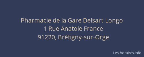 Pharmacie de la Gare Delsart-Longo