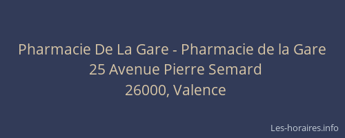 Pharmacie De La Gare - Pharmacie de la Gare
