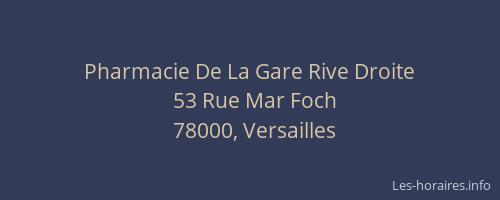 Pharmacie De La Gare Rive Droite