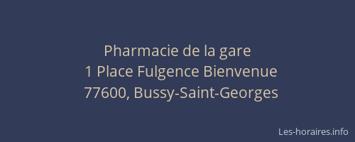 Pharmacie de la gare