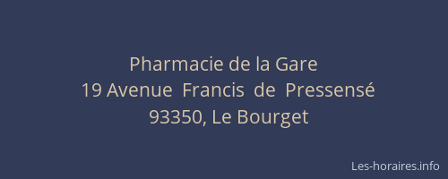 Pharmacie de la Gare