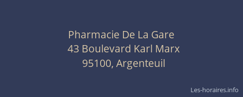 Pharmacie De La Gare