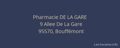 Pharmacie DE LA GARE