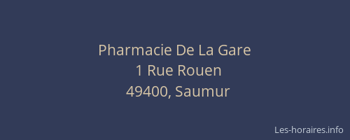 Pharmacie De La Gare