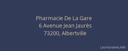 Pharmacie De La Gare