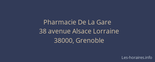 Pharmacie De La Gare