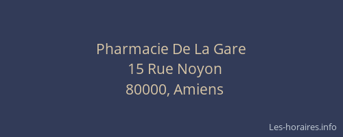 Pharmacie De La Gare