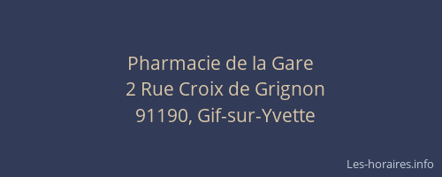 Pharmacie de la Gare